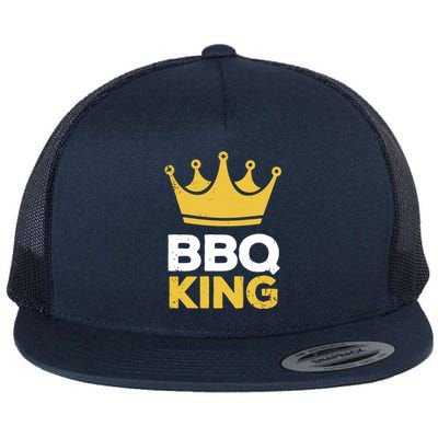 Bbq King Chef Dad Meaningful Gift Flat Bill Trucker Hat