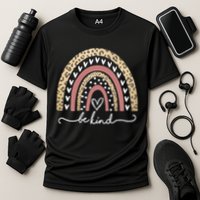 Be Kind Cute Leopard Rainbow Performance Shirt