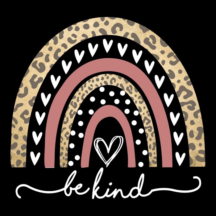Be Kind Cute Leopard Rainbow Bucket Hat