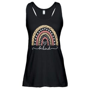 Be Kind Cute Leopard Rainbow Ladies Essential Flowy Tank