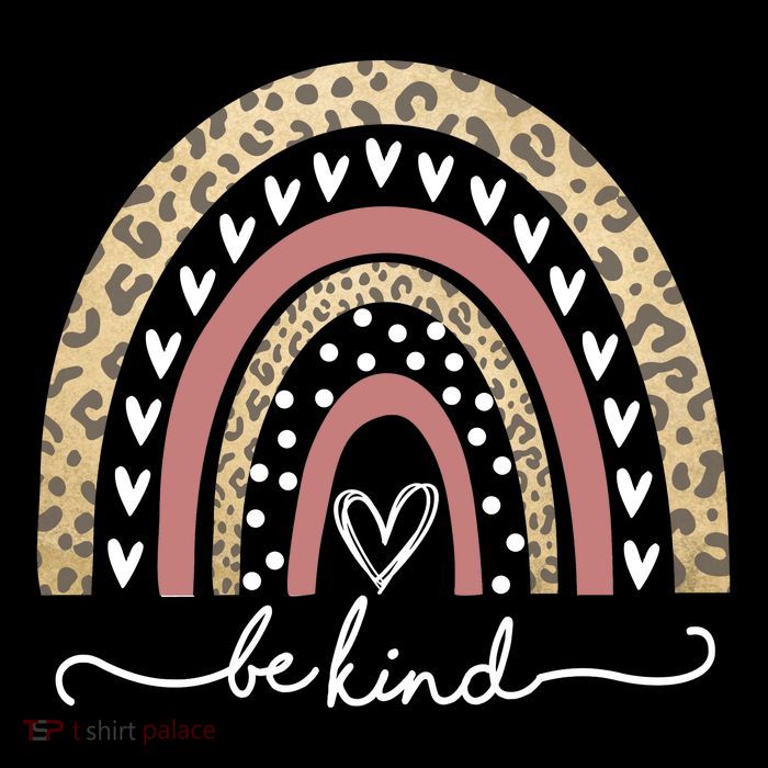 Be Kind Cute Leopard Rainbow Poster