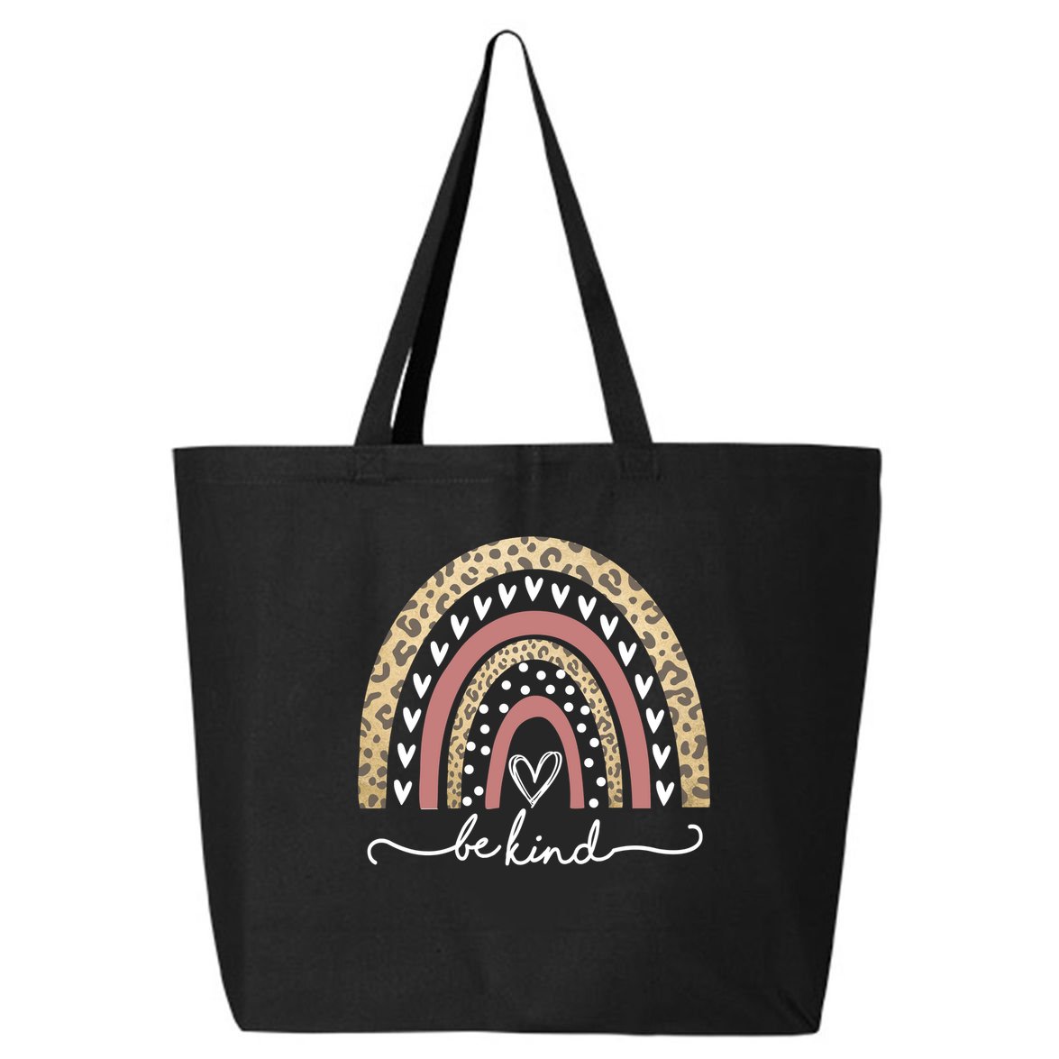 Be Kind Cute Leopard Rainbow 25L Jumbo Tote