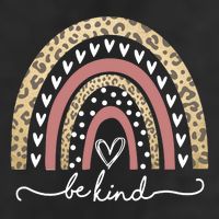Be Kind Cute Leopard Rainbow Golf Towel