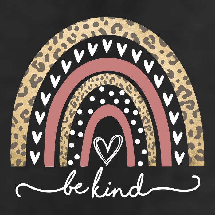 Be Kind Cute Leopard Rainbow Golf Towel