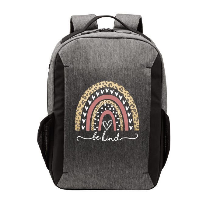Be Kind Cute Leopard Rainbow Vector Backpack