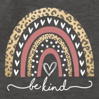 Be Kind Cute Leopard Rainbow Vector Backpack