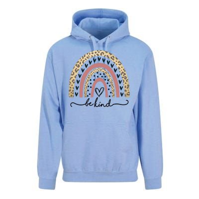 Be Kind Cute Leopard Rainbow Unisex Surf Hoodie