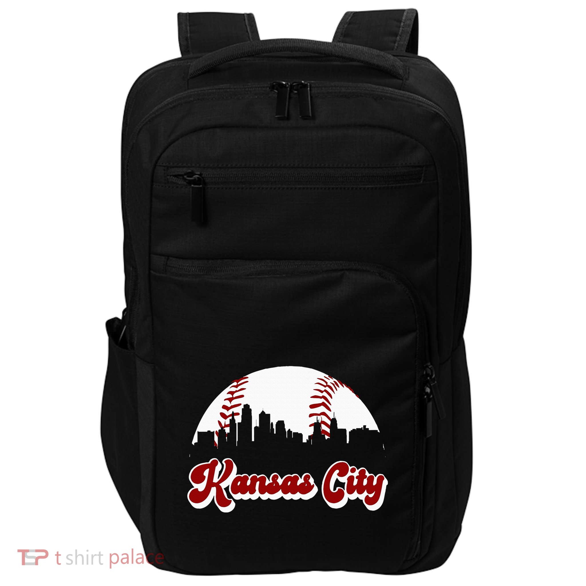 Baseball Kansas City Vintage Love Blue Color Royal Skyline Impact Tech Backpack