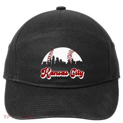 Baseball Kansas City Vintage Love Blue Color Royal Skyline 7-Panel Snapback Hat