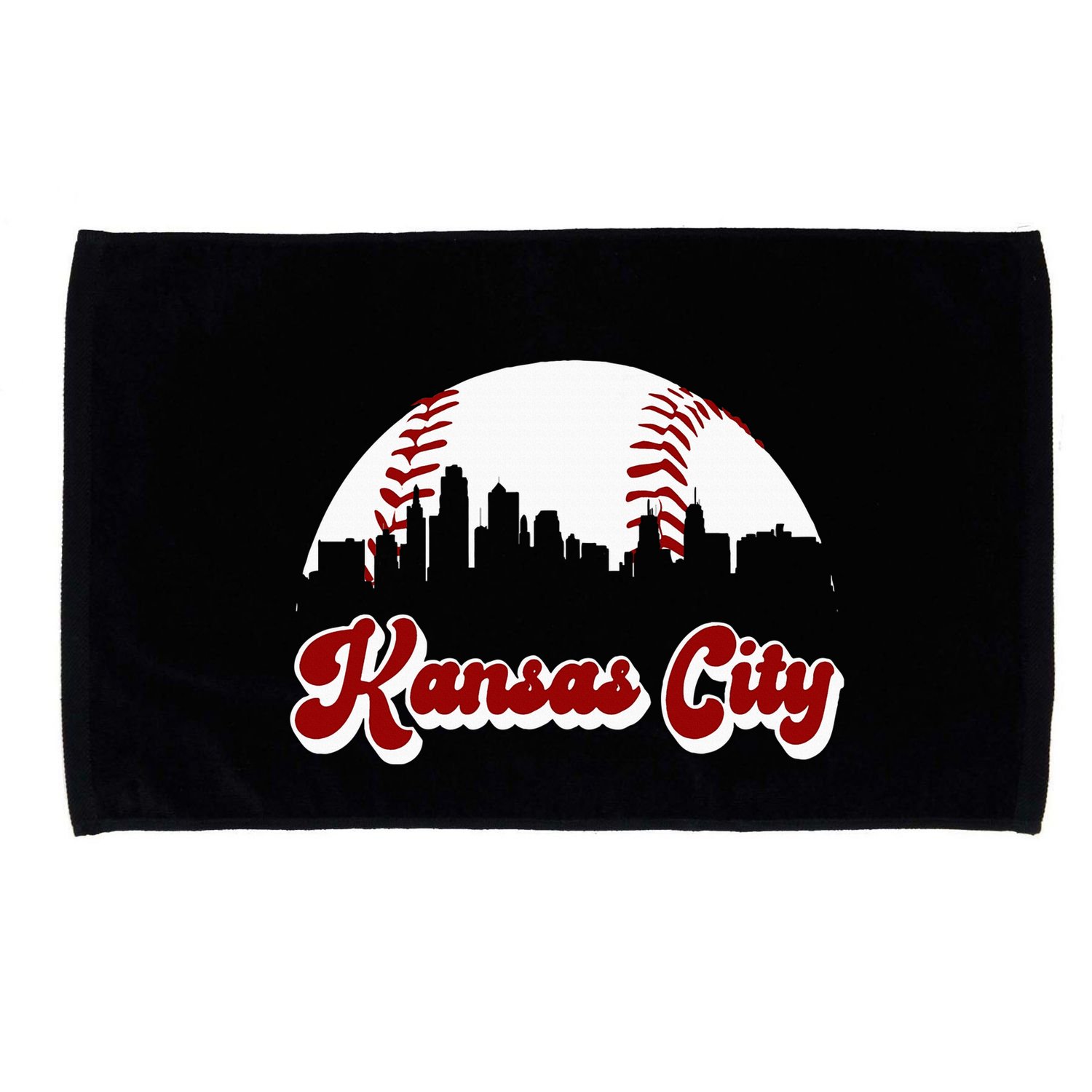 Baseball Kansas City Vintage Love Blue Color Royal Skyline Microfiber Hand Towel