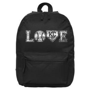 Baseball Kansas City Love Blue Color Royal National Pastime 16 in Basic Backpack