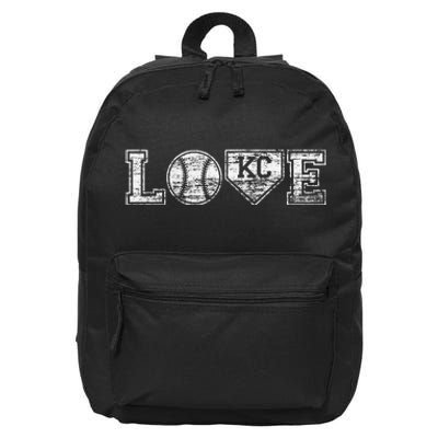 Baseball Kansas City Love Blue Color Royal National Pastime 16 in Basic Backpack