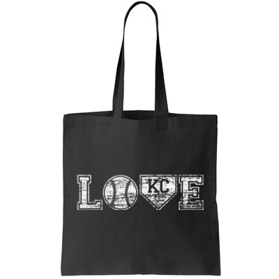 Baseball Kansas City Love Blue Color Royal National Pastime Tote Bag