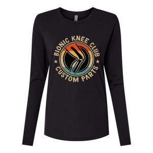 Bionic Knee Club Custom Parts Bones Funny Knee Replacement Womens Cotton Relaxed Long Sleeve T-Shirt