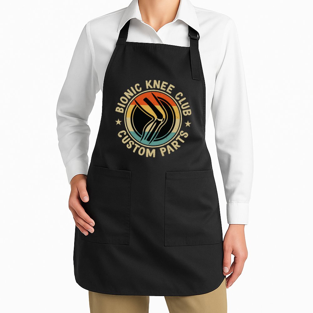 Bionic Knee Club Custom Parts Bones Funny Knee Replacement Apron