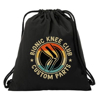 Bionic Knee Club Custom Parts Bones Funny Knee Replacement Drawstring Bag