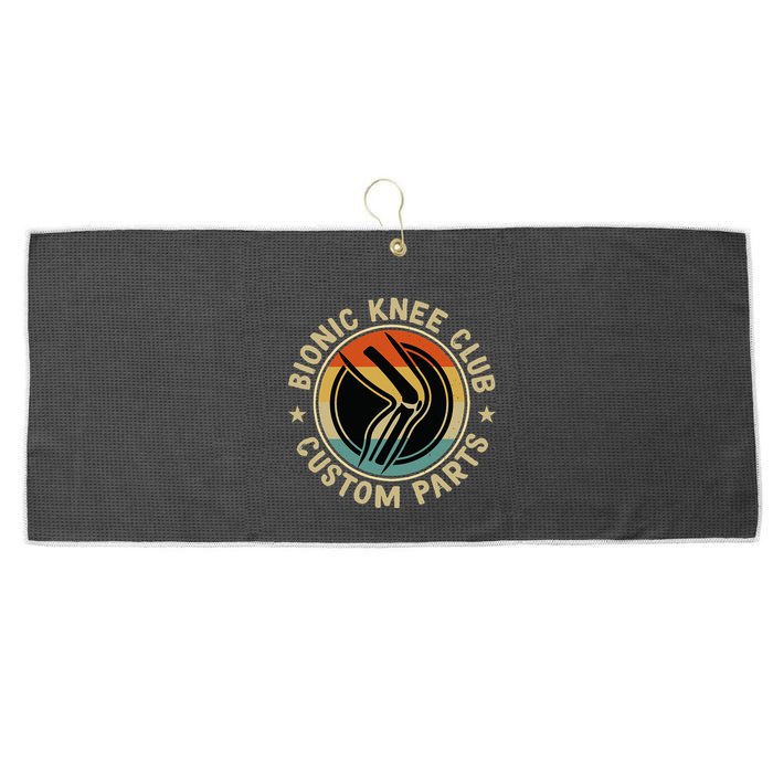 Bionic Knee Club Custom Parts Bones Funny Knee Replacement Large Microfiber Waffle Golf Towel