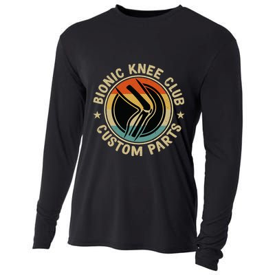 Bionic Knee Club Custom Parts Bones Funny Knee Replacement Cooling Performance Long Sleeve Crew