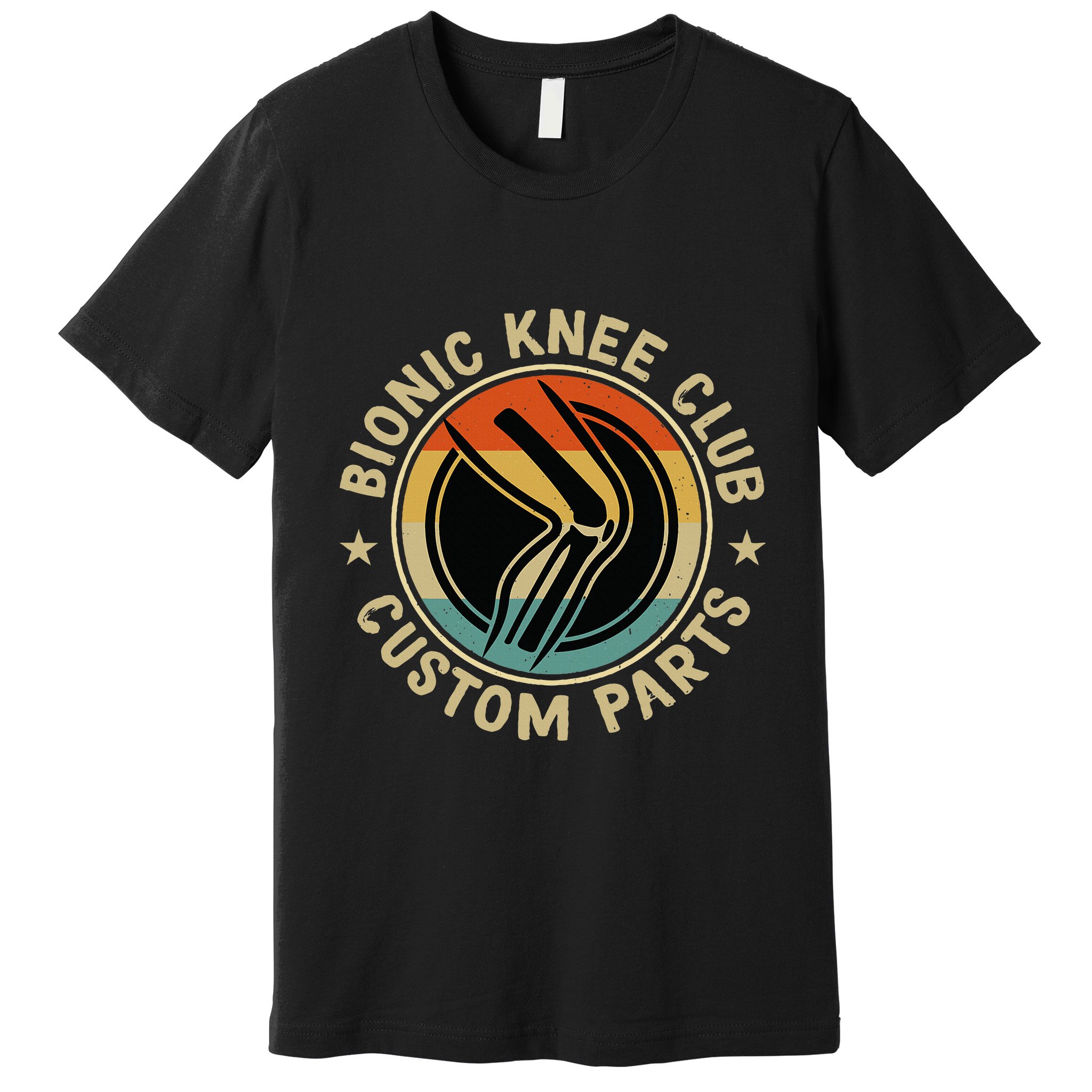 Bionic Knee Club Custom Parts Bones Funny Knee Replacement Premium T-Shirt