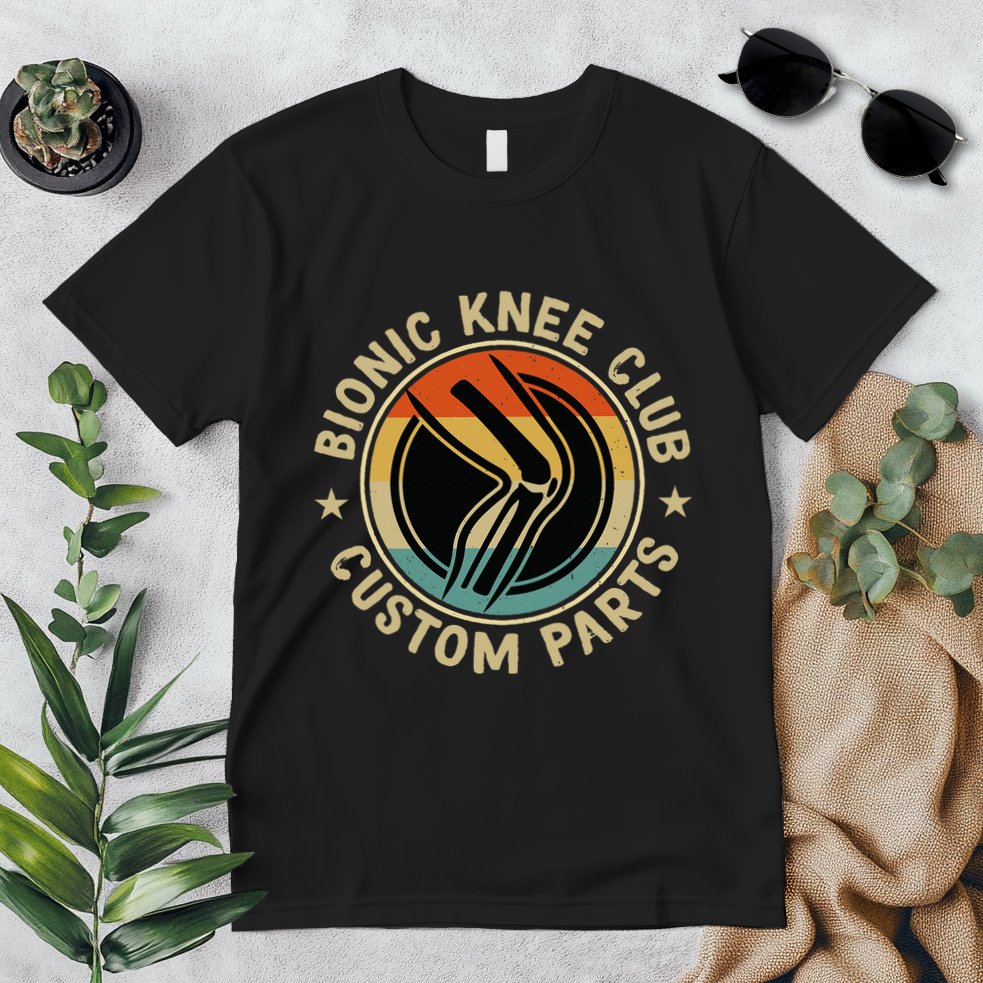 Bionic Knee Club Custom Parts Bones Funny Knee Replacement Premium T-Shirt