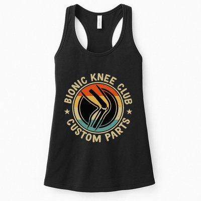 Bionic Knee Club Custom Parts Bones Funny Knee Replacement Womens Tank Top