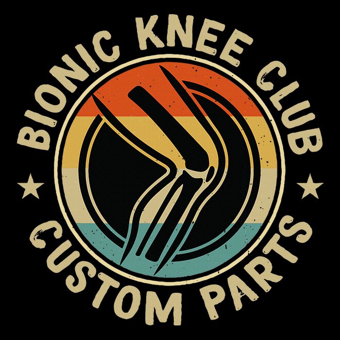 Bionic Knee Club Custom Parts Bones Funny Knee Replacement Baby Bodysuit