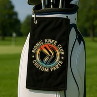 Bionic Knee Club Custom Parts Bones Funny Knee Replacement Golf Towel