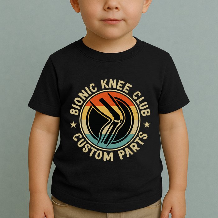 Bionic Knee Club Custom Parts Bones Funny Knee Replacement Toddler T-Shirt
