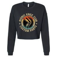 Bionic Knee Club Custom Parts Bones Funny Knee Replacement Cropped Pullover Crew