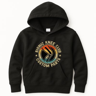 Bionic Knee Club Custom Parts Bones Funny Knee Replacement Kids Hoodie
