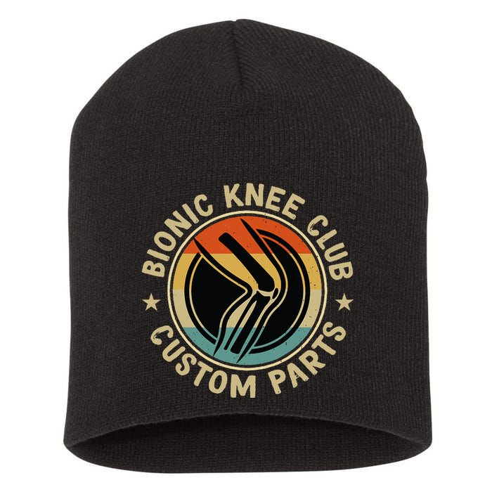 Bionic Knee Club Custom Parts Bones Funny Knee Replacement Short Acrylic Beanie