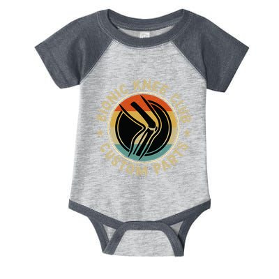 Bionic Knee Club Custom Parts Bones Funny Knee Replacement Infant Baby Jersey Bodysuit
