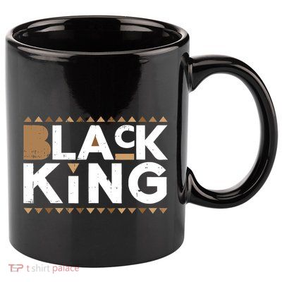Black King Couple Matching Melanin Black Lives Matter Gift 11oz C Handle Ceramic Mug
