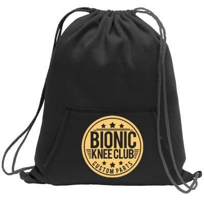 Bionic Knee Club Knee Surgery Knee Replacement Recovery Sweatshirt Cinch Pack Bag