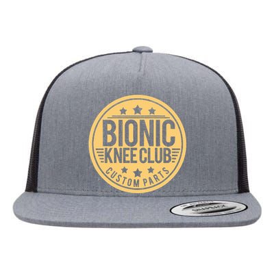 Bionic Knee Club Knee Surgery Knee Replacement Recovery Flat Bill Trucker Hat