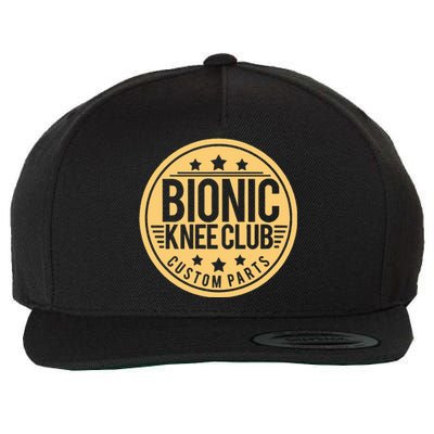 Bionic Knee Club Knee Surgery Knee Replacement Recovery Wool Snapback Cap