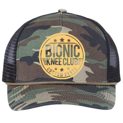 Bionic Knee Club Knee Surgery Knee Replacement Recovery Retro Rope Trucker Hat Cap