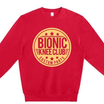 Bionic Knee Club Knee Surgery Knee Replacement Recovery Premium Crewneck Sweatshirt