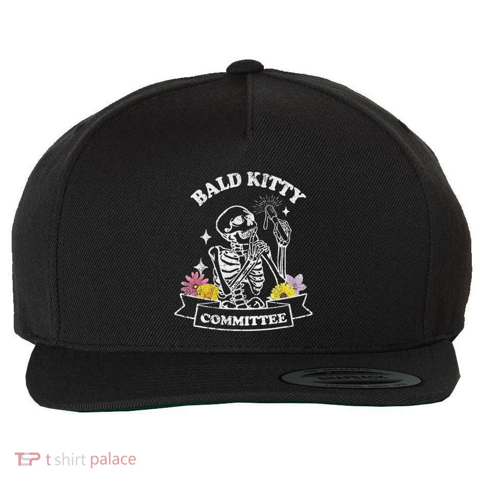 Bald Kitty Commit Waxer Esthetician Brazilian Waxing Wool Snapback Cap