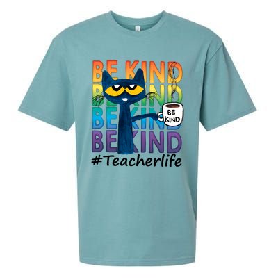 Be Kind Cat Funny Cat Teacher Cat Teacher Life Kindness Sueded Cloud Jersey T-Shirt