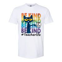 Be Kind Cat Funny Cat Teacher Cat Teacher Life Kindness Softstyle CVC T-Shirt