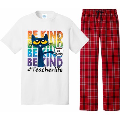 Be Kind Cat Funny Cat Teacher Cat Teacher Life Kindness Pajama Set