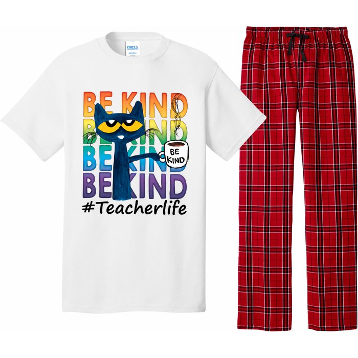 Be Kind Cat Funny Cat Teacher Cat Teacher Life Kindness Pajama Set