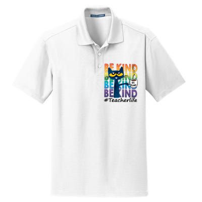 Be Kind Cat Funny Cat Teacher Cat Teacher Life Kindness Dry Zone Grid Polo