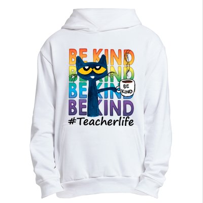 Be Kind Cat Funny Cat Teacher Cat Teacher Life Kindness Urban Pullover Hoodie