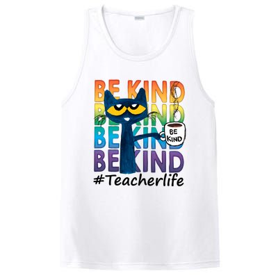 Be Kind Cat Funny Cat Teacher Cat Teacher Life Kindness PosiCharge Competitor Tank