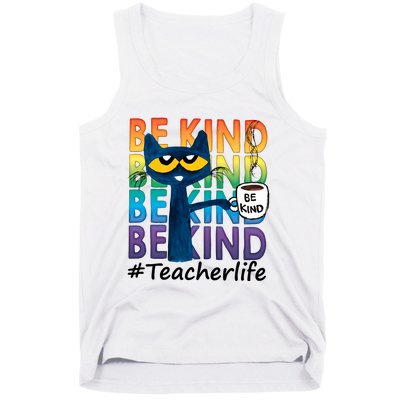 Be Kind Cat Funny Cat Teacher Cat Teacher Life Kindness Tank Top