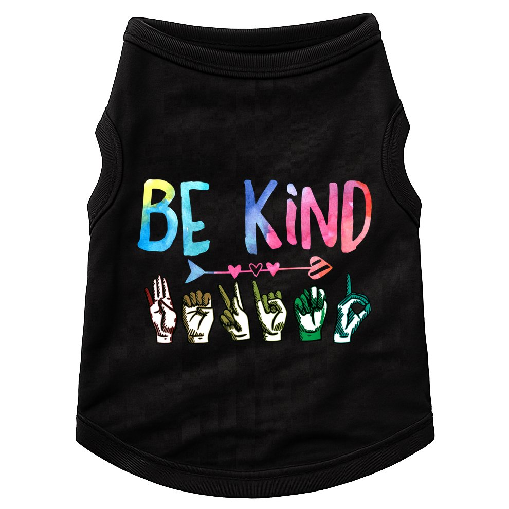 Be Kind Cute Asl American Sign Language Gift Meaningful Gift Doggie Tank