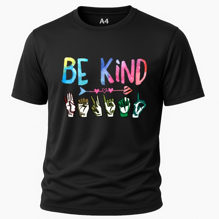 Be Kind Cute Asl American Sign Language Gift Meaningful Gift Cooling Performance Crew T-Shirt