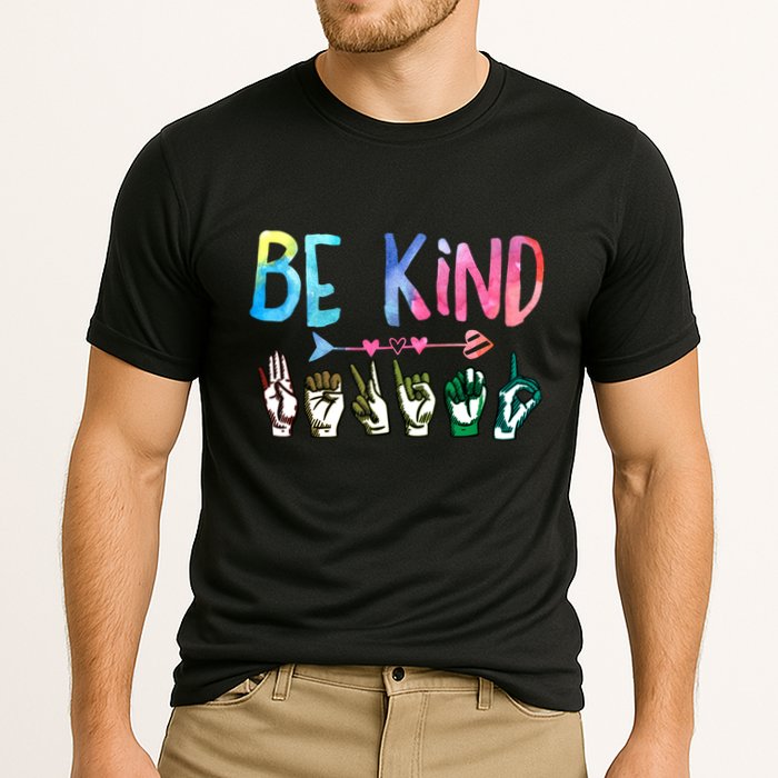Be Kind Cute Asl American Sign Language Gift Meaningful Gift Cooling Performance Crew T-Shirt
